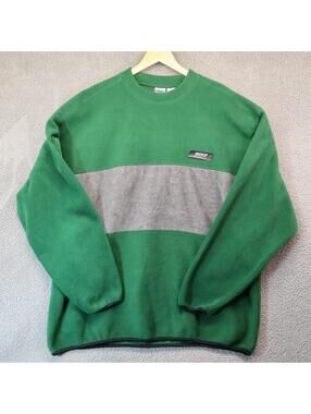 BIKE Performance Sweatshirt Green Men XL Made USA Fleece vtg